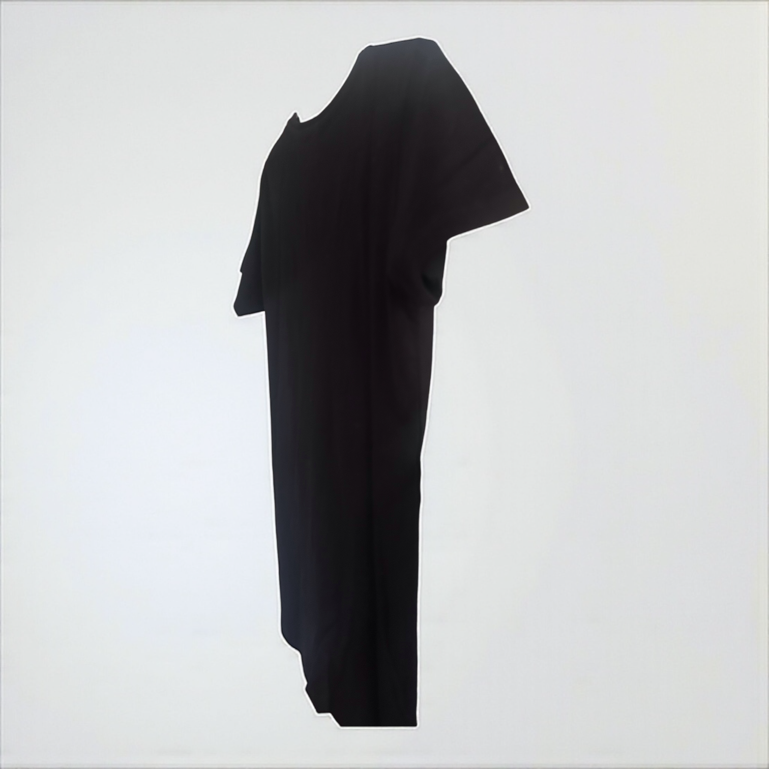 Silhouette du T-shirt femme col V noir FLT
